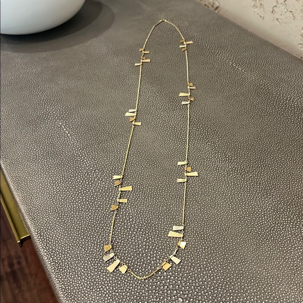 Kendra Scott designer Gold  Necklace with Charms and Thin Chain